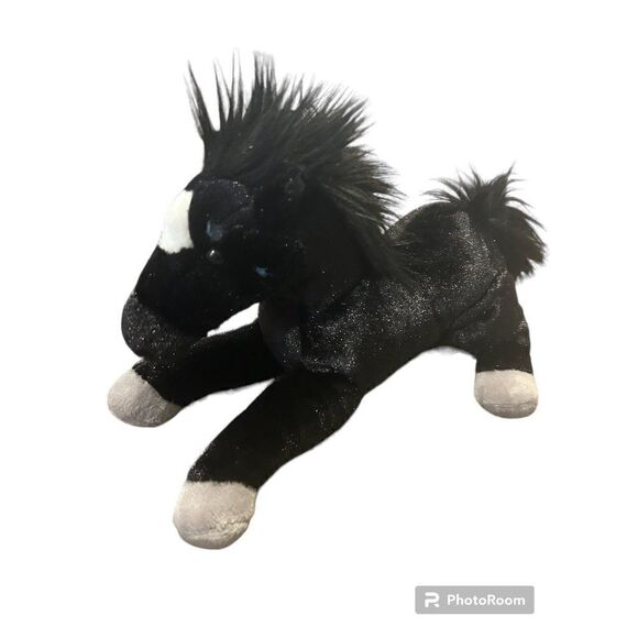 Aurora Black Horse equestrian lovers stuffed animal - Picture 1 of 2